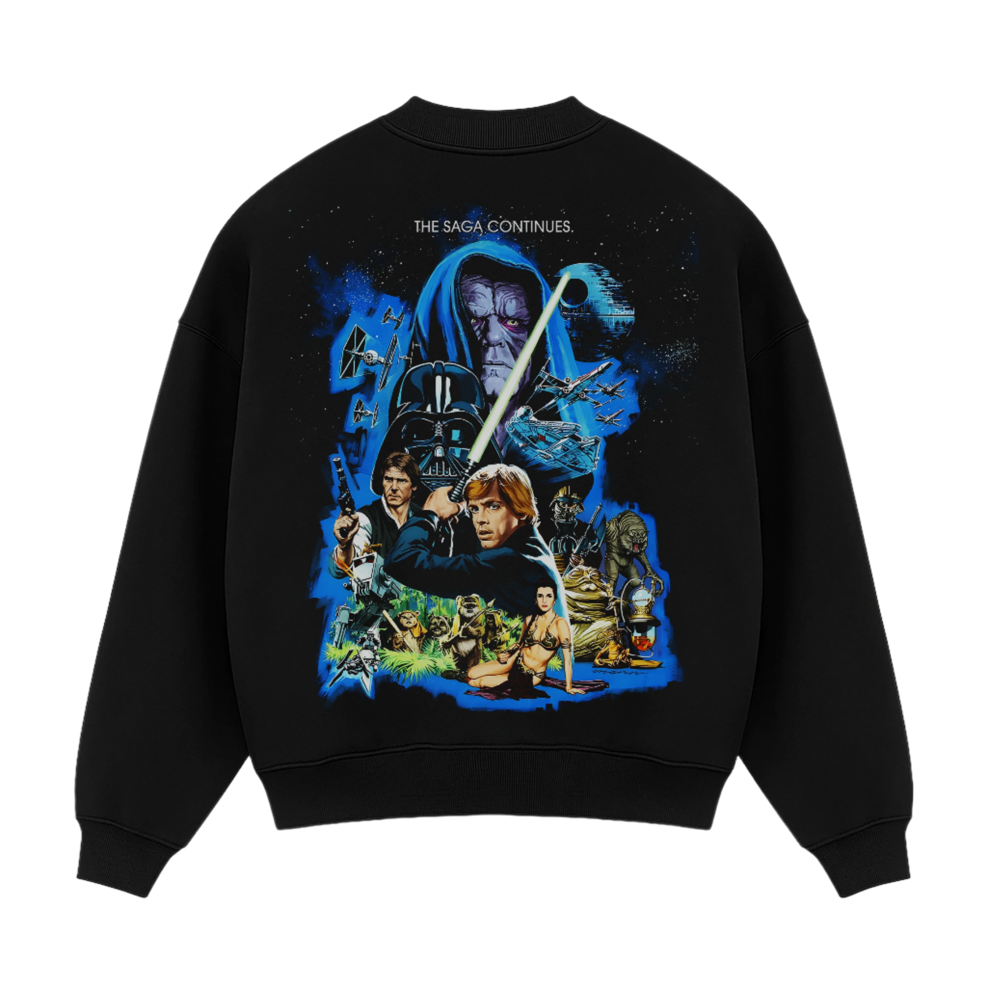 Stars Blue Oversized Sweater